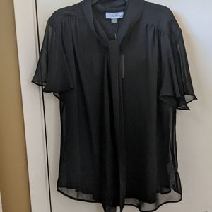Calvin Klein Black Chiffon blouse